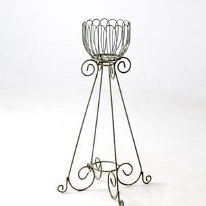 vintage wrought iron plant stand