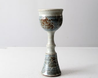 vintage studio pottery chalice