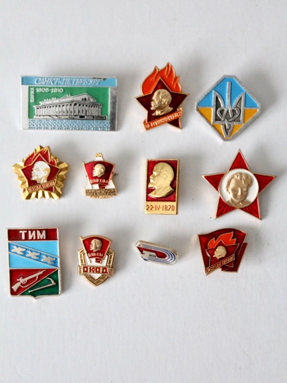 collection vintage Soviet Russian pins - image 5