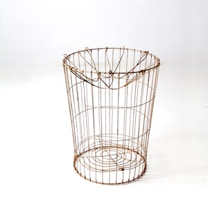 vintage industrial wire basket