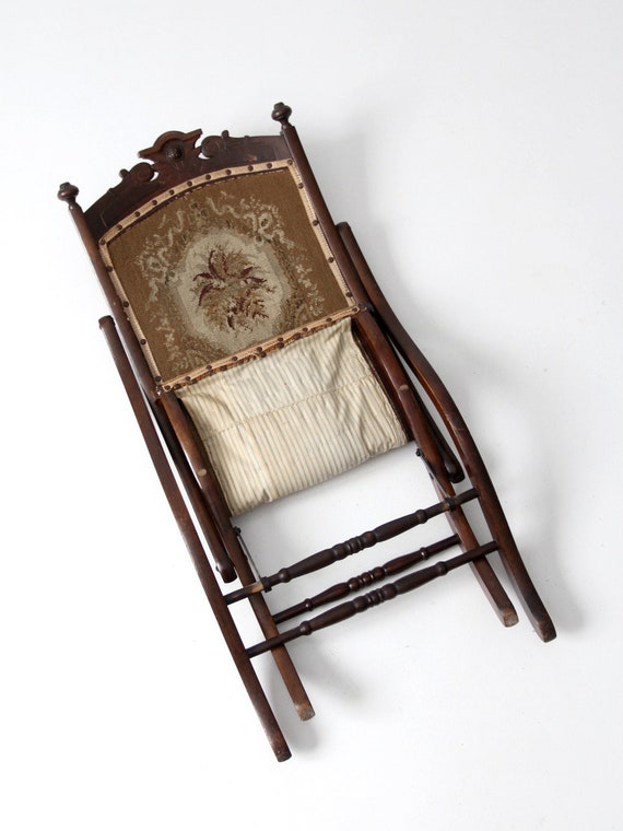 Eastlake Victorian Tapestry Folding Chair - Etsy