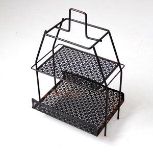 mid-century tiered metal stand image 7