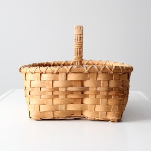 vintage splint weave basket