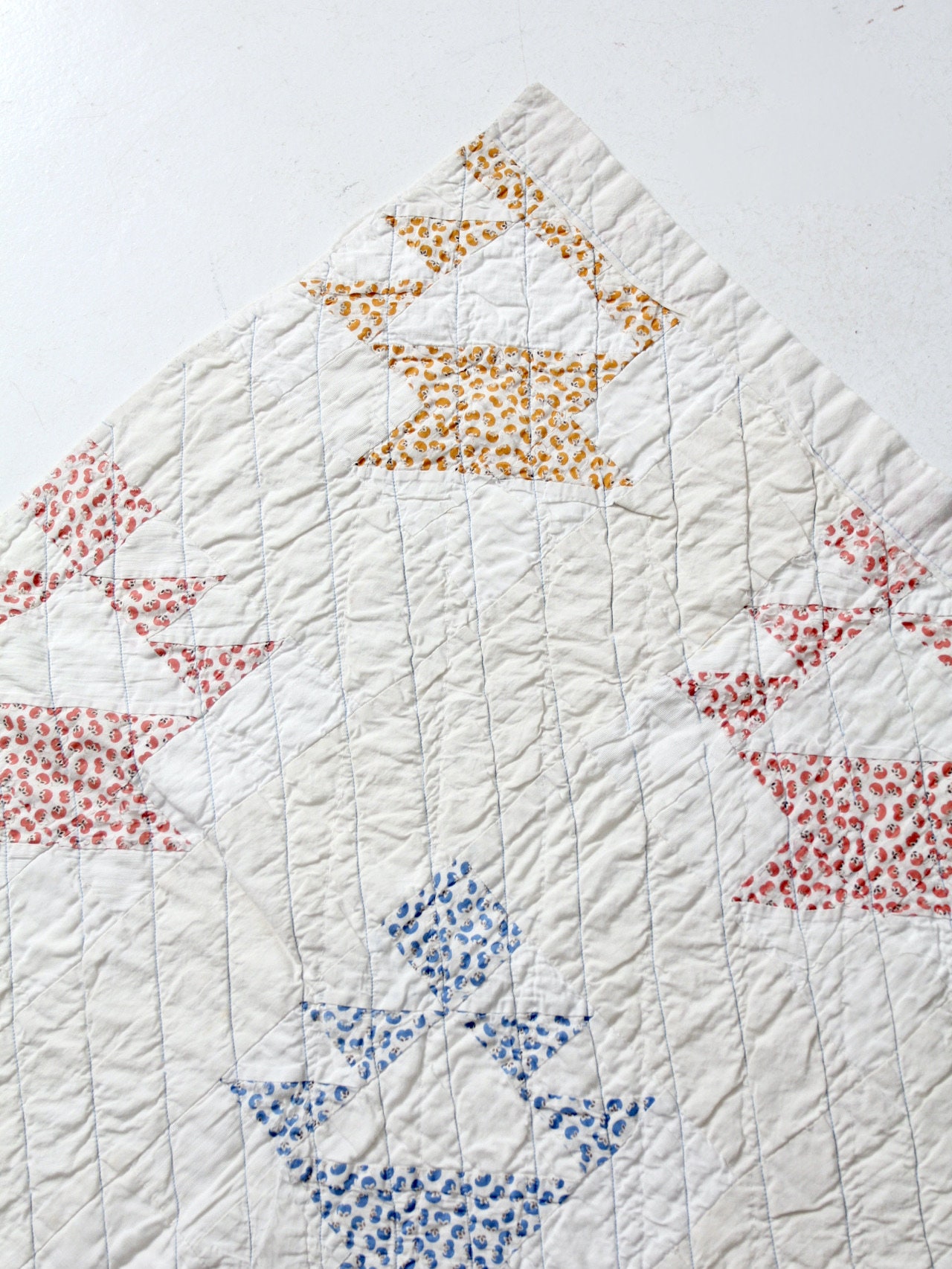 ヴィンテージの手縫いキルト 61 x 43 - Etsy 日本