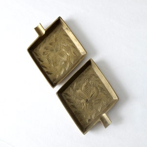 vintage brass ashtray pair