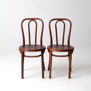 1940s bentwood chairs pair by Great Northern Chair Company