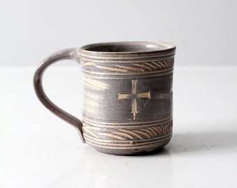 vintage handmade studio pottery mug