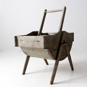 antique rocking laundry wash tub image 2