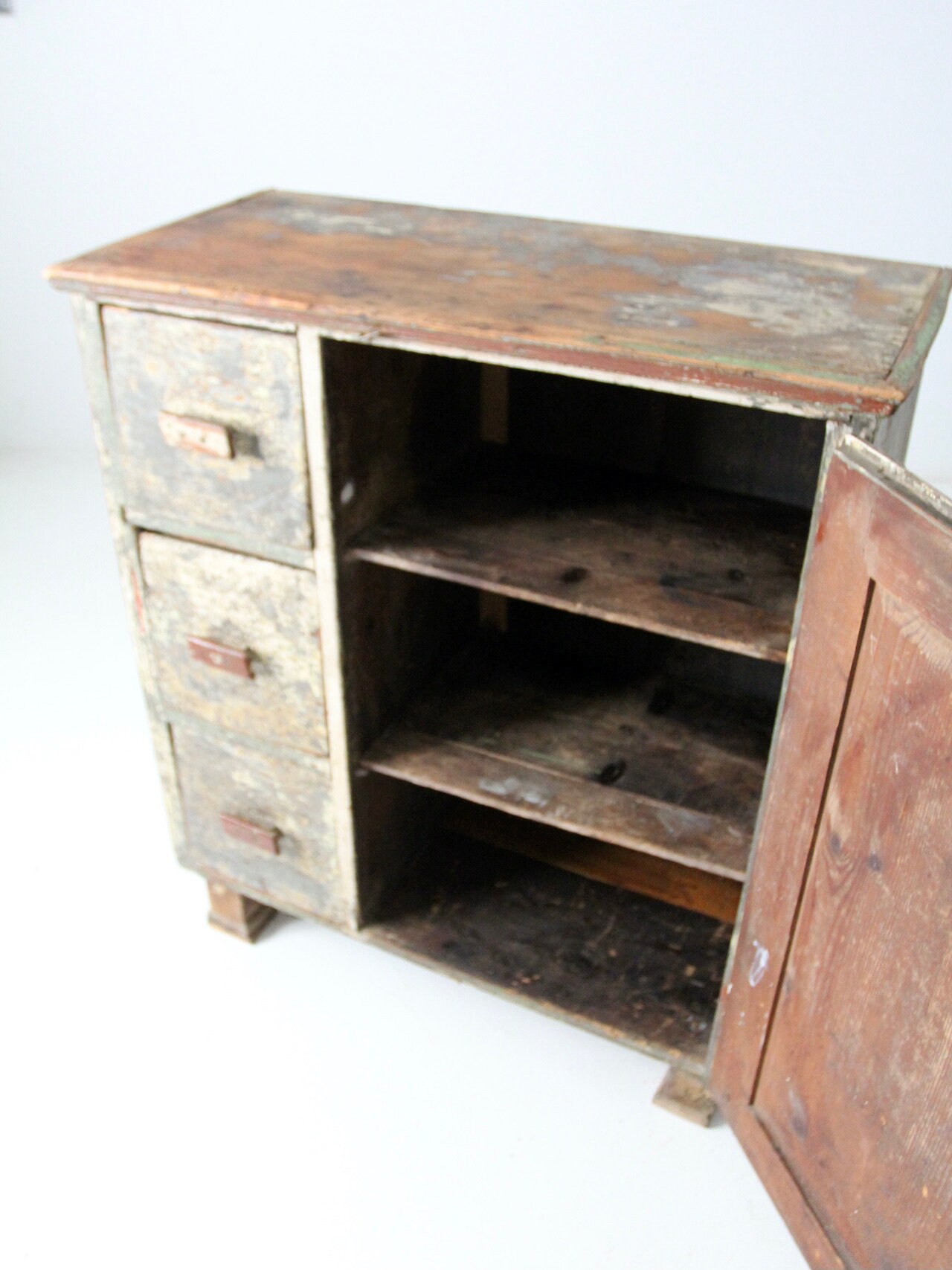 Antiguo gabinete de la granja primitiva | Etsy