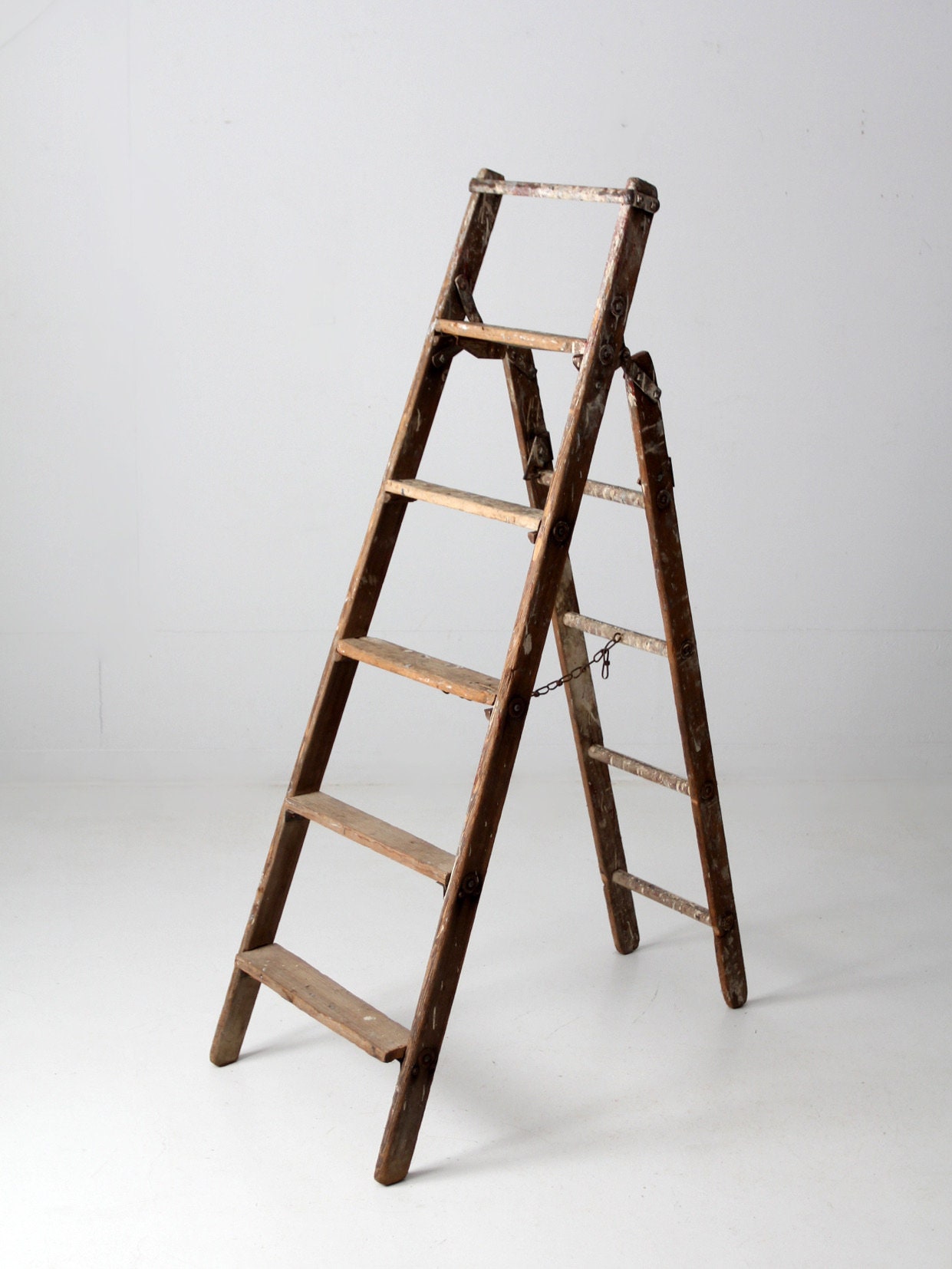 アンティーク雑貨 ladder Vintage Rustic A-frame Folding Ladder - Etsy