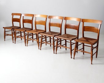 antique rush seat chairs set of 6