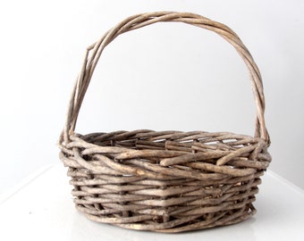 vintage rustic twig basket