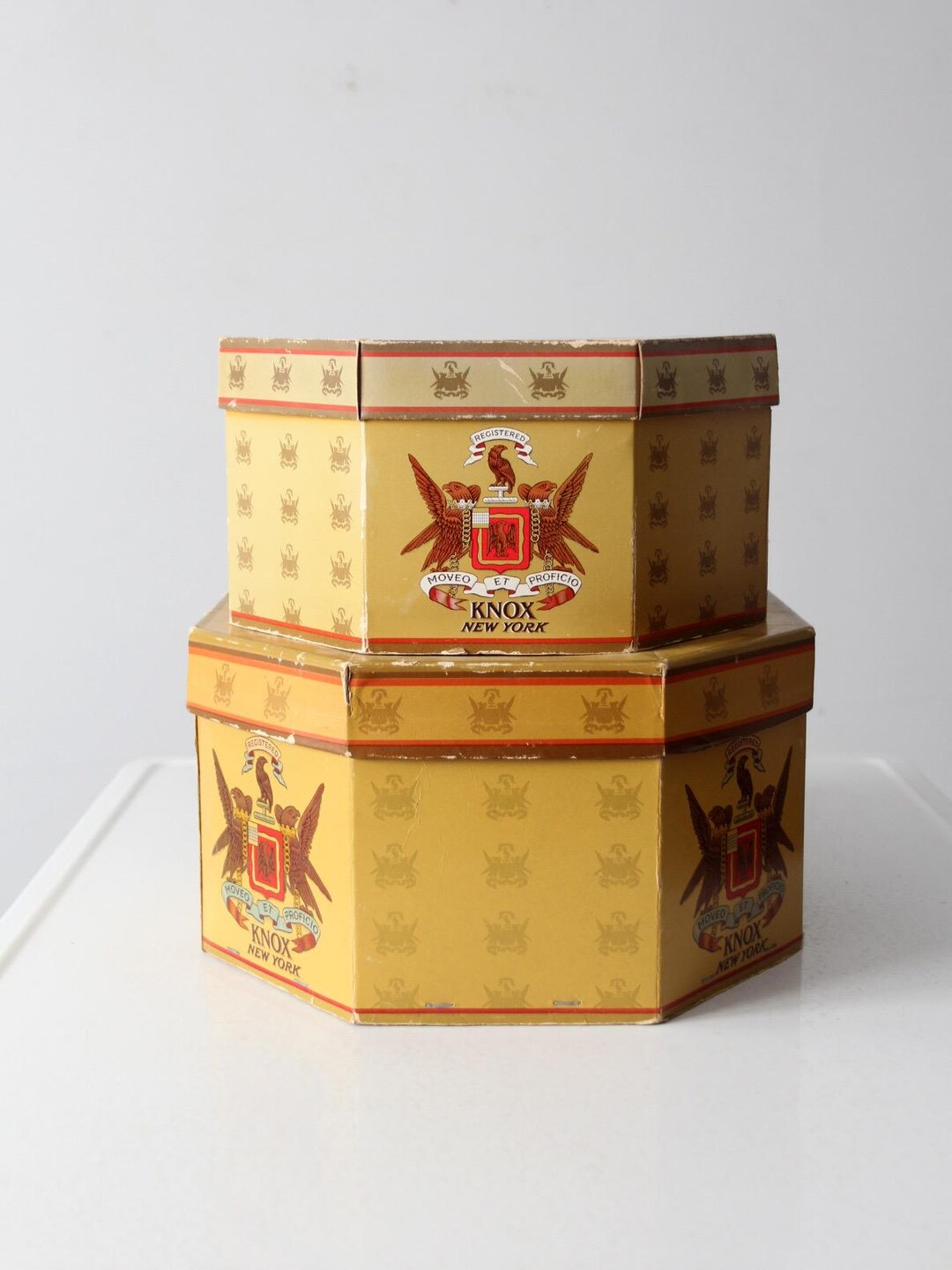 NOS 1980’s Mutual of Omaha ビンテージ 貯金箱 箱付き Vintage Knox Hat Boxes Pair - Etsy