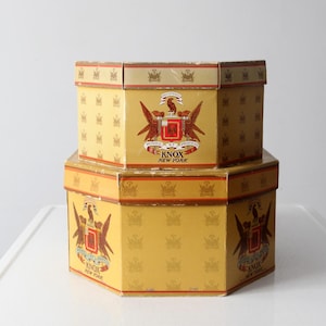 par de cajas de sombreros vintage Knox