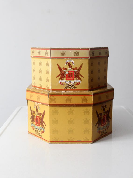 Vintage Knox Hat Boxes Pair - Etsy