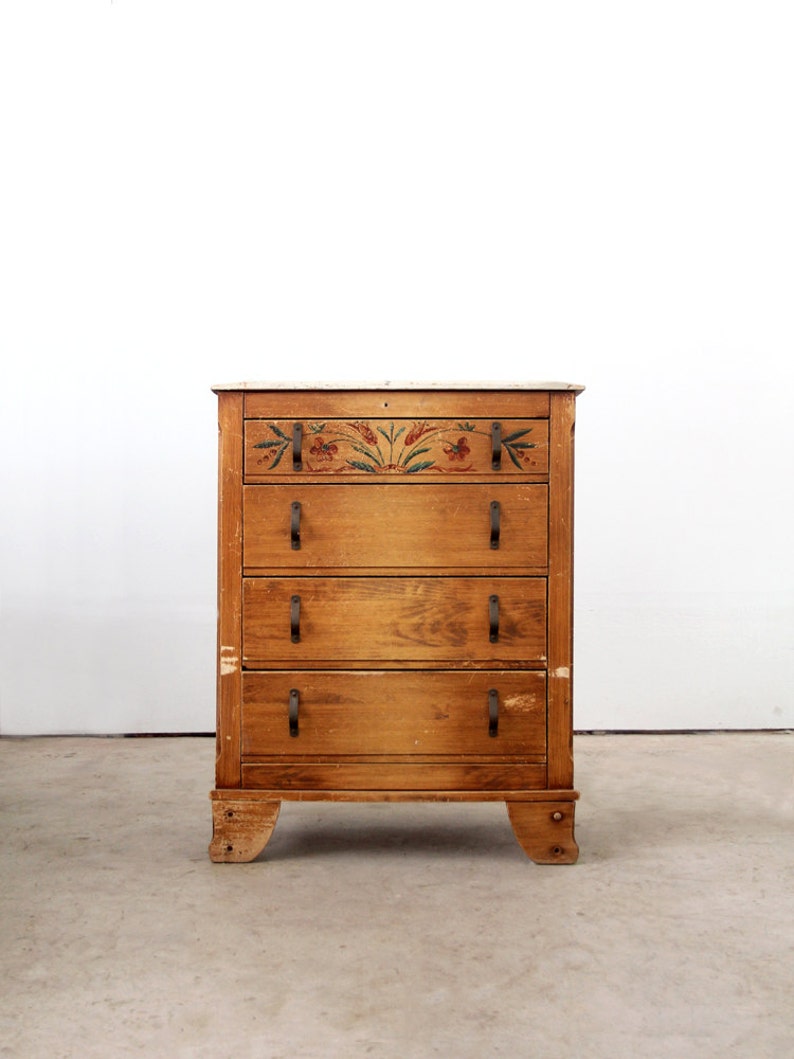 1940s Monterey dresser vintage painted wood highboy Etsy