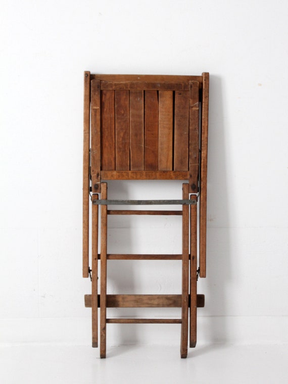 Vintage Wood Folding Chair - Etsy