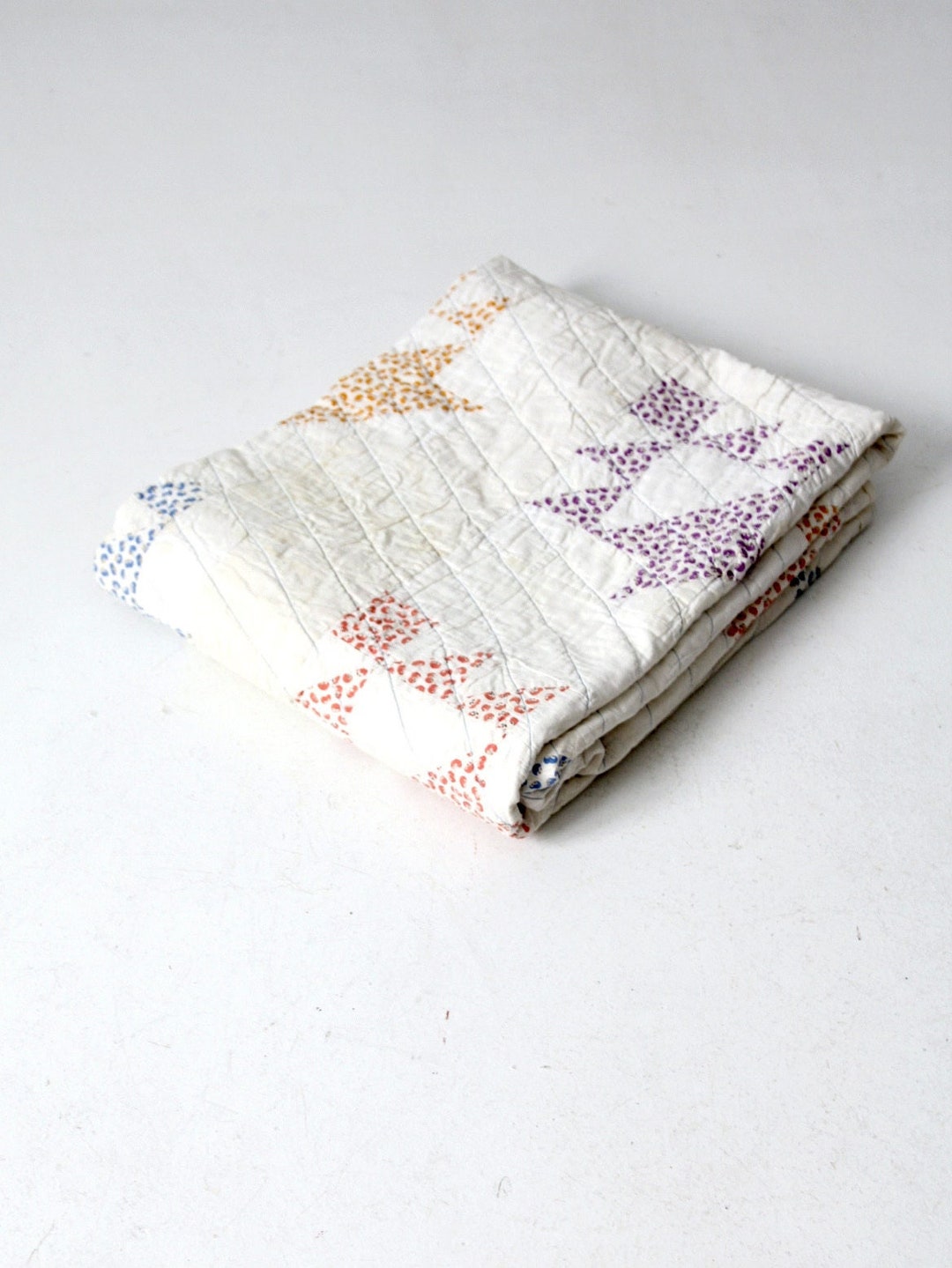 ヴィンテージの手縫いキルト 61 x 43 - Etsy 日本