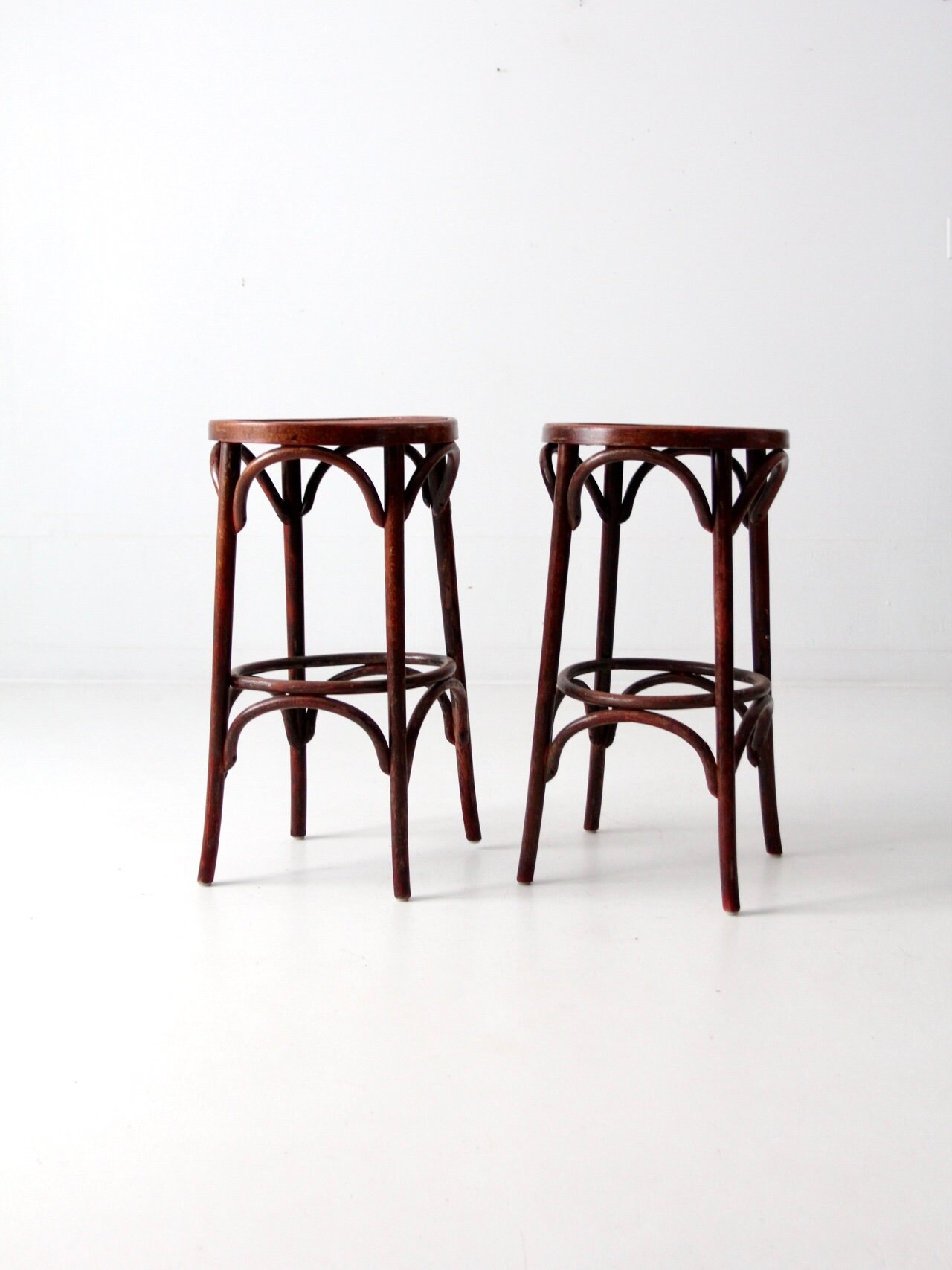 Single Vintage Modern Wooden Stool (05420)NS