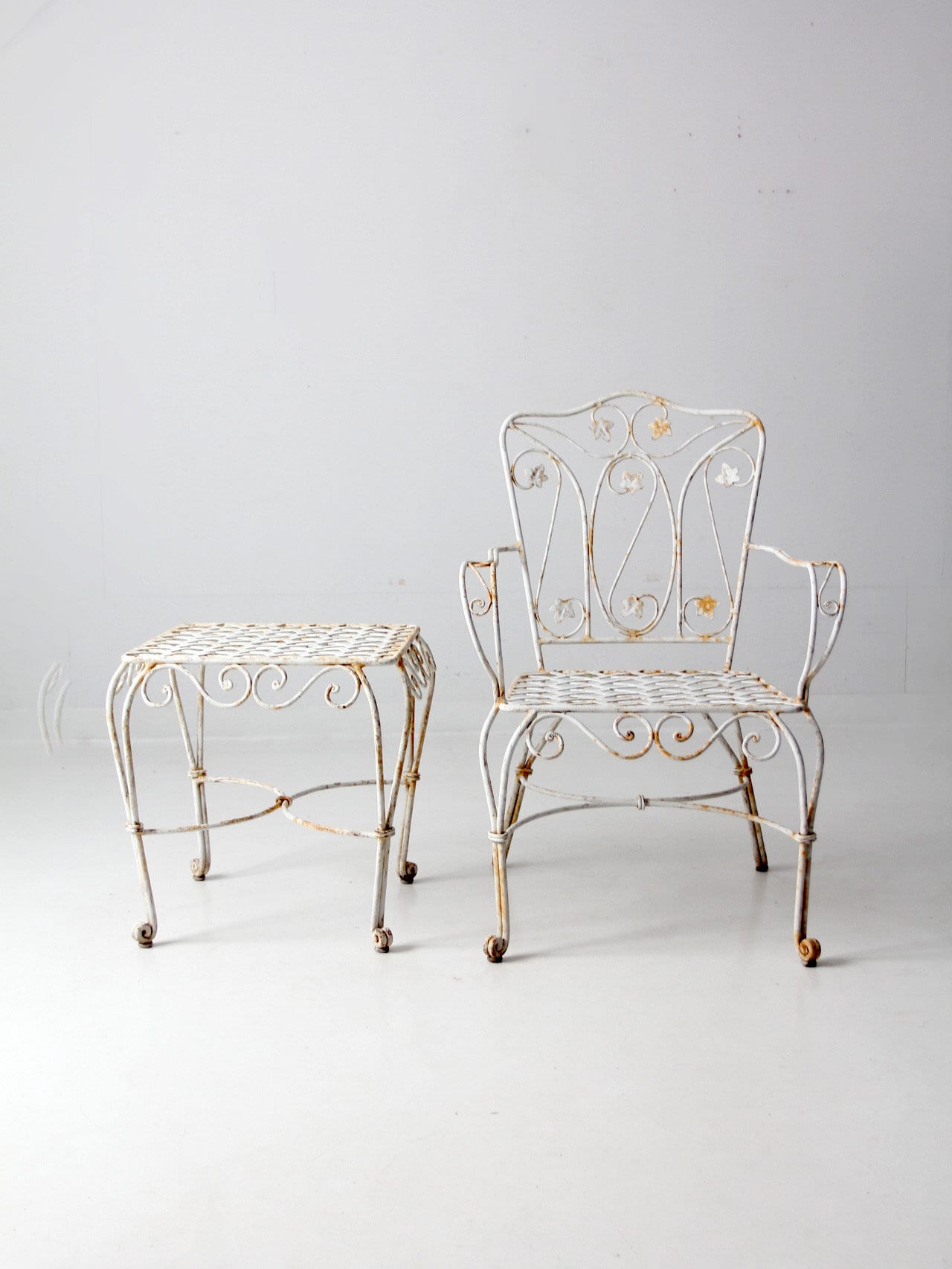 antique rod iron chairs