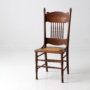 Antique Oak Pressed Back Dining Room Chairs Etsy