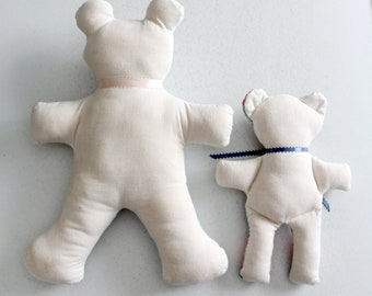 ヴィンテージのキルティングテディベアペア - Etsy 日本