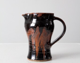 vintage handmade studio pottery pitcher