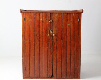 antique primitive cupboard