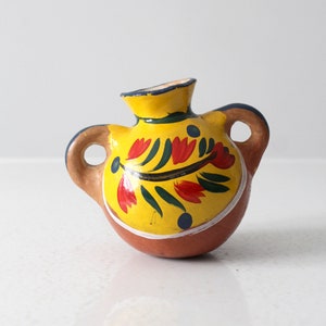 vaso in terracotta dipinto a mano d&#39;epoca