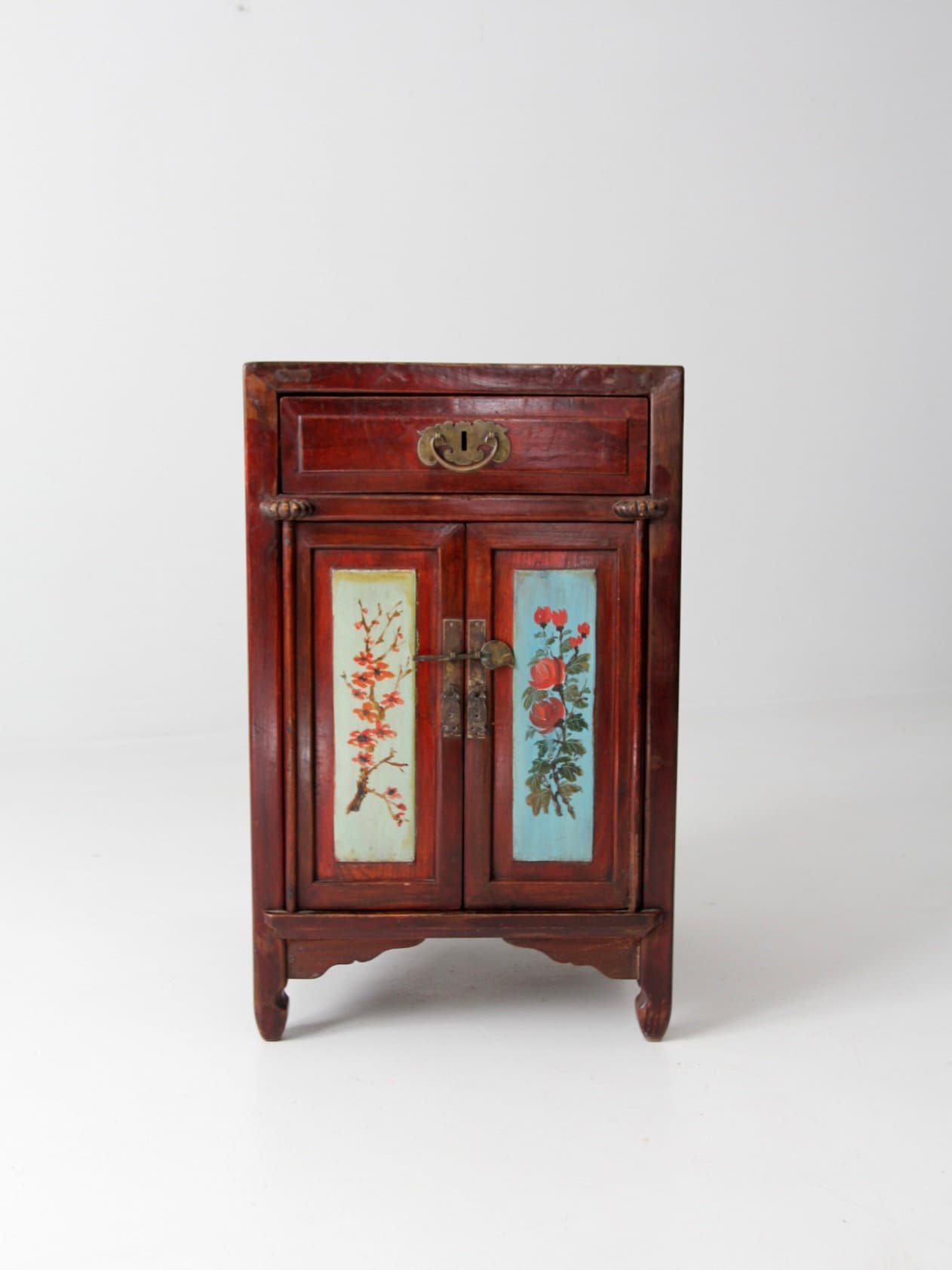 ※時刻表　asian vintage cabinet Vintage Chinese Side Cabinet, Asian Nightstand - Etsy