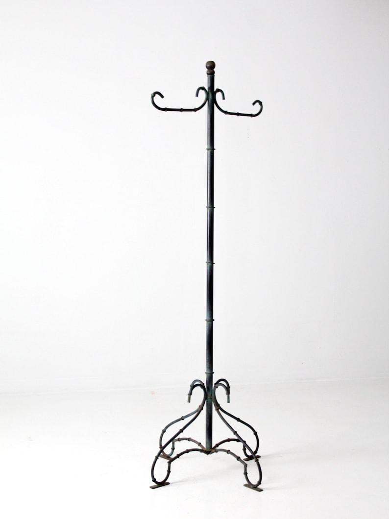 Vintage Metal Coat Rack Hall Stand Etsy