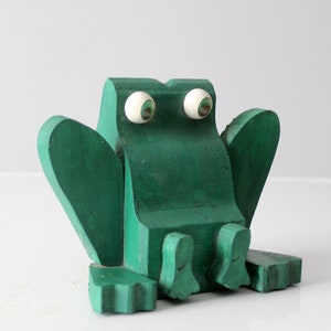 vintage handmade wooden frog image 4