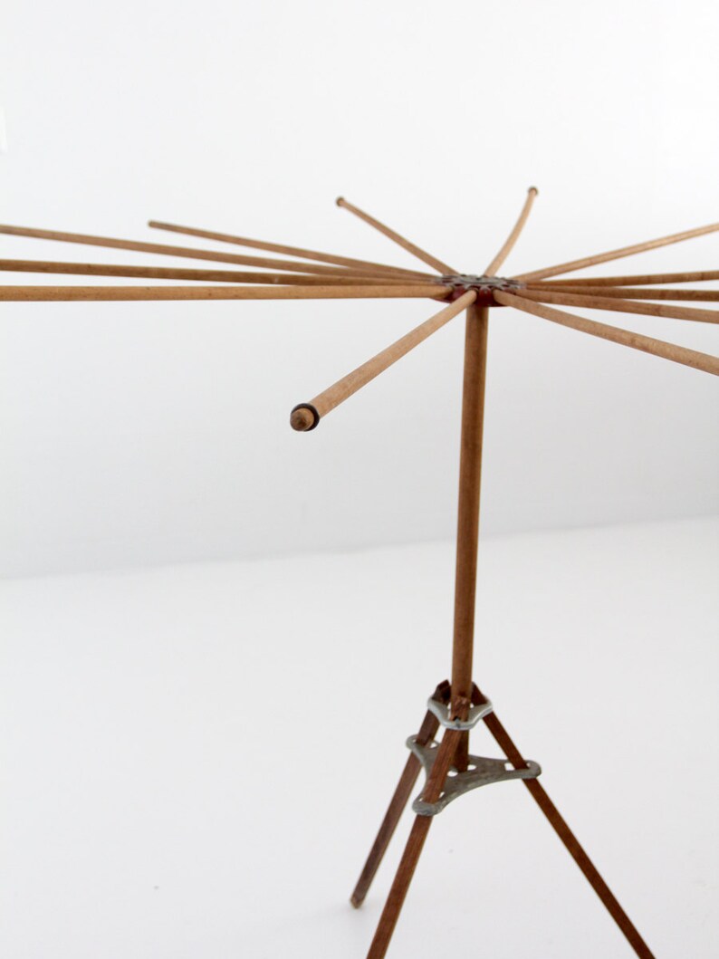 Antique drying rack umbrella style wood laundry rack Etsy