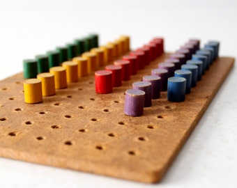 Wooden Peg Board with Pegs