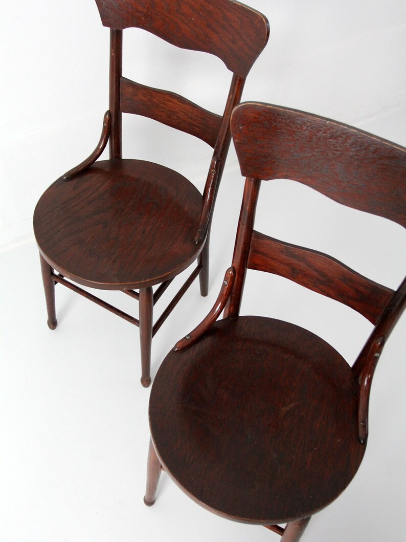 Antique Bentwood Chair Set of 6 Wood Dining Chairs Etsy