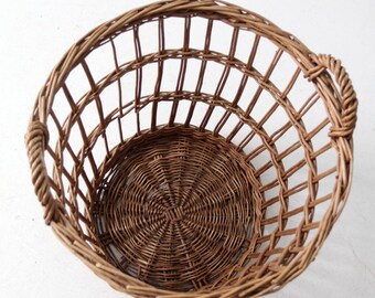 ヴィンテージの籐かご - Etsy 日本