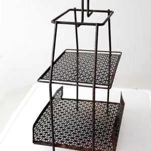 mid-century tiered metal stand image 6