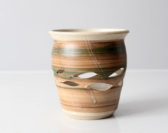 jarrón de cerámica de estudio decorativo vintage