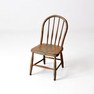 vintage children's chair, wooden kids farmhouse chair
