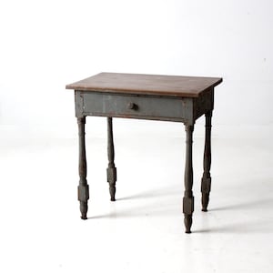 antique primitive side table