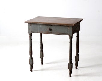 antique primitive side table