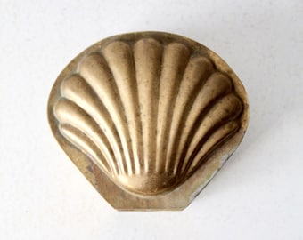 vintage brass shell box
