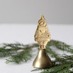 vintage brass Santa bell image 3