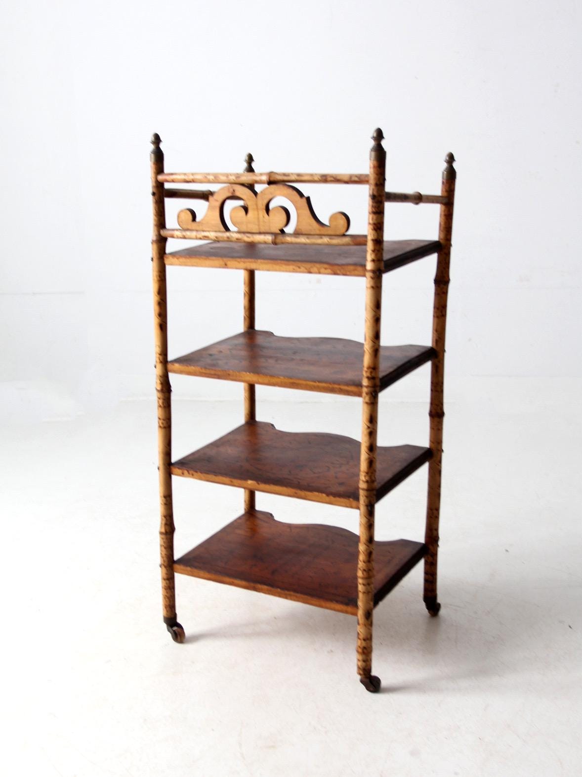 Antique Bamboo Etagere Shelf - Etsy