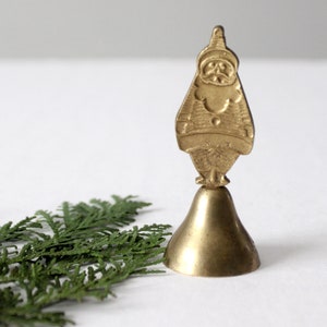 vintage brass Santa bell image 2