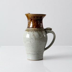 vintage studio pottery pitcher circa 1980