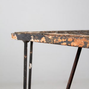 mid-century hairpin leg iron table image 7