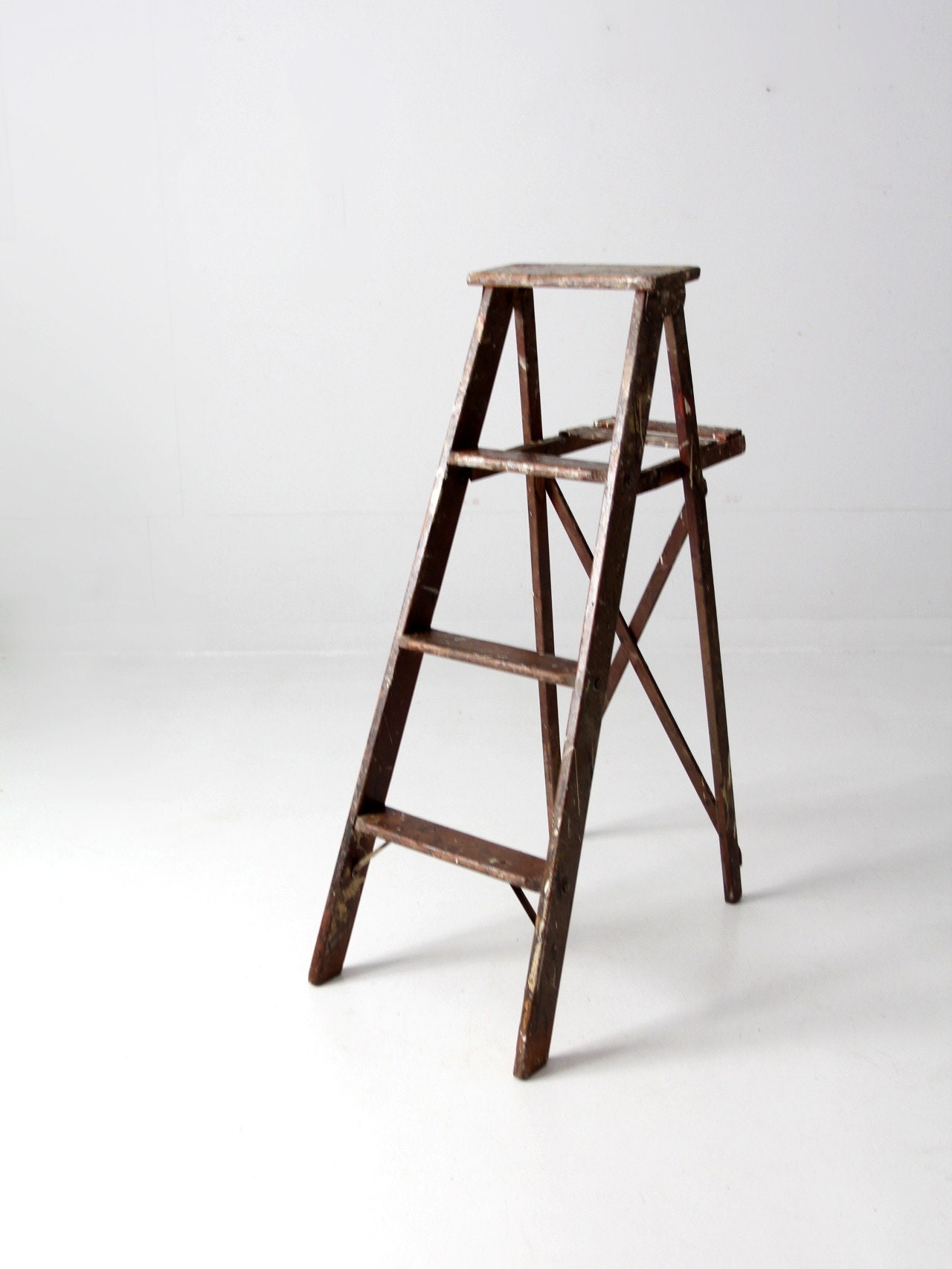 Vintage Painter's Wooden Folding Ladder - Etsy