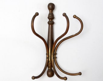 vintage brass hanging coat rack