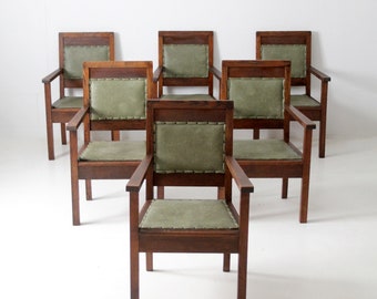 antique Masonic chairs set of 6